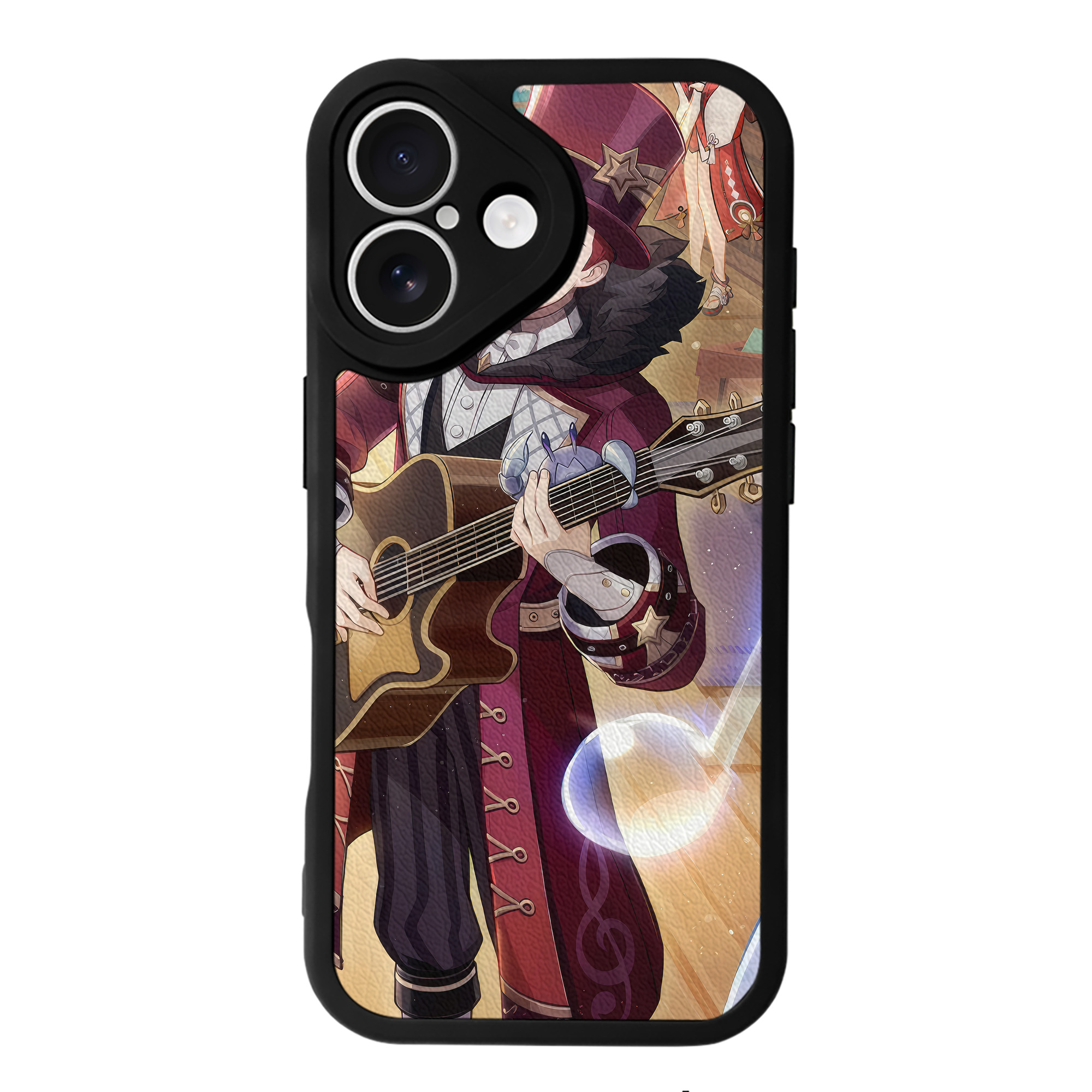 げんし神 genshin 【iPhone 16シリーズ対応】シリコンスマホケース（レザー調） 材質：シリコン